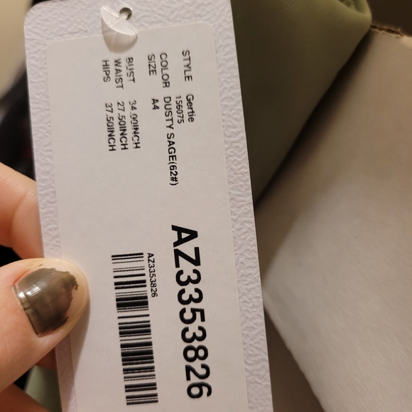 Azazie Dusty Sage Bridesmaid Dress New With Tags - Picture 5 of 5